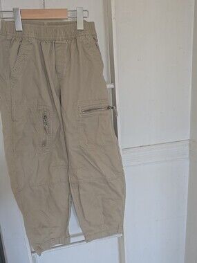 Gap Kids 's Elastic-Waist Cargo Pants in Khaki Size Large